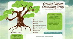 Desktop Screenshot of creativeclimatecounselling.com