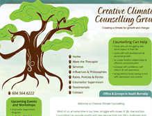 Tablet Screenshot of creativeclimatecounselling.com